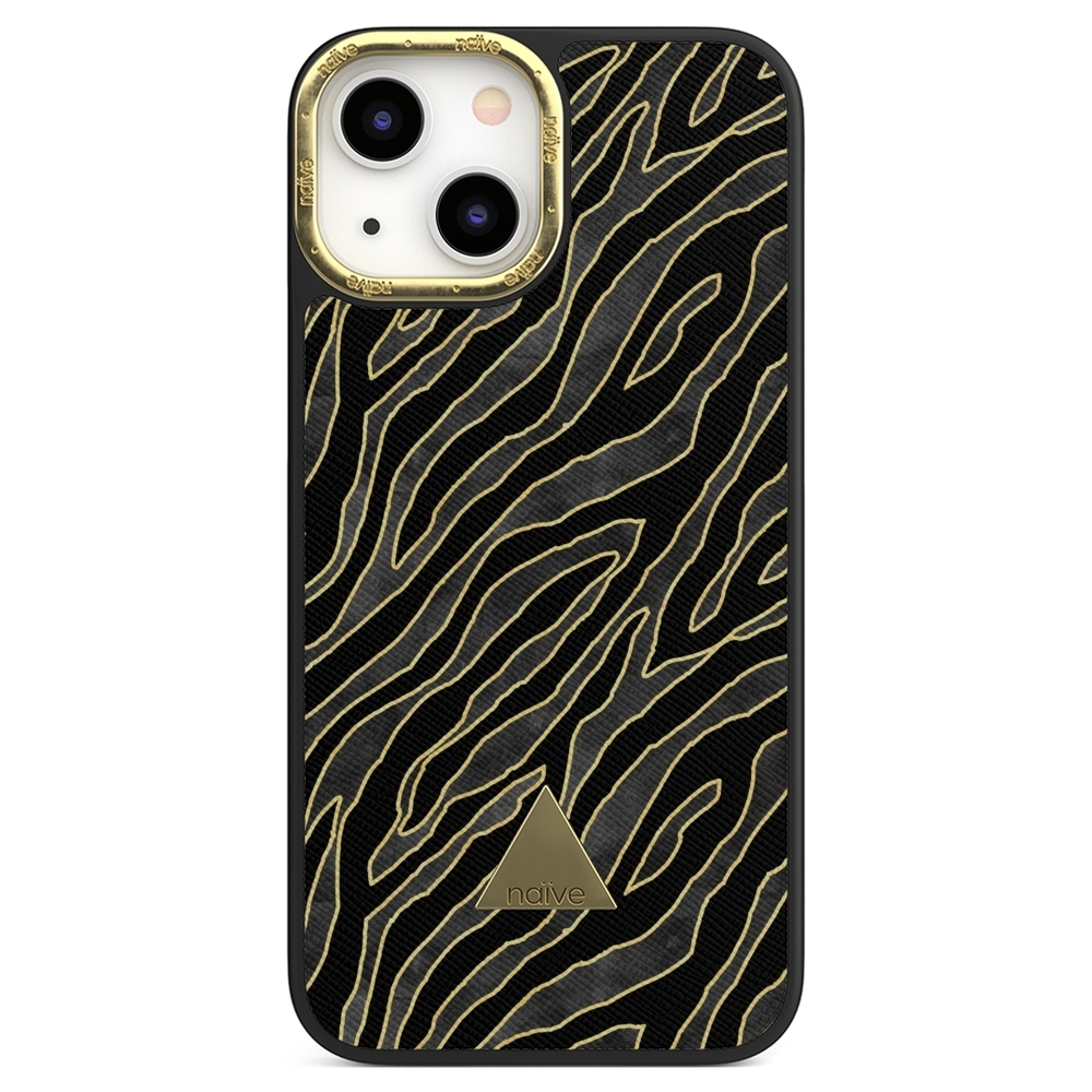 Naive iPhone 13 Mini Case - Golden Zebra