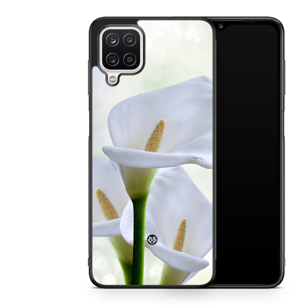 Samsung Galaxy A12 Case - White Flower