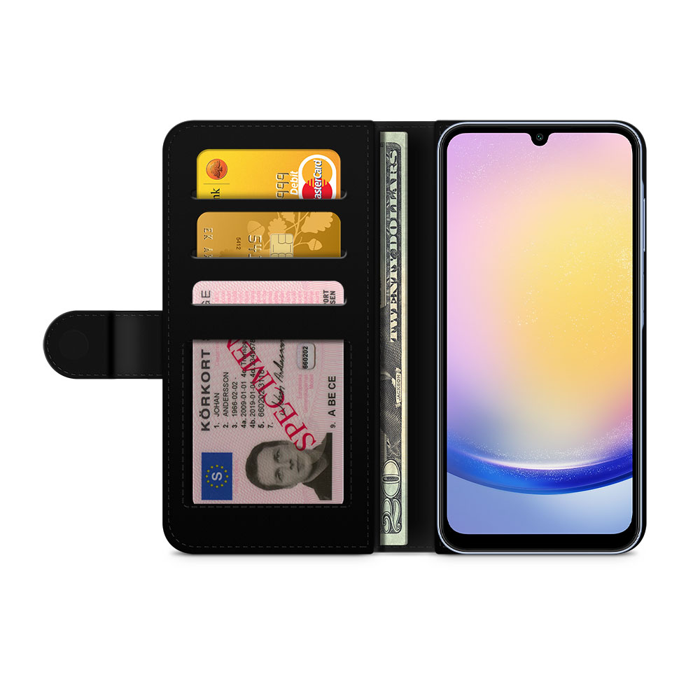 Samsung Galaxy A25 Wallet Case - Red Retro Pattern - 2