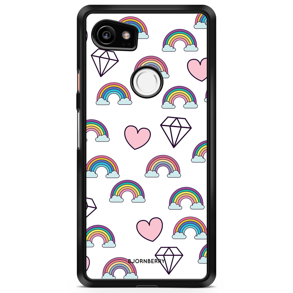 Google Pixel 2 XL Case - Rainbows & Diamonds