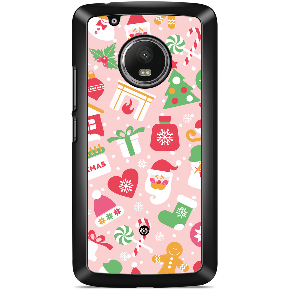Moto G5 Plus Case - Pink Christmas