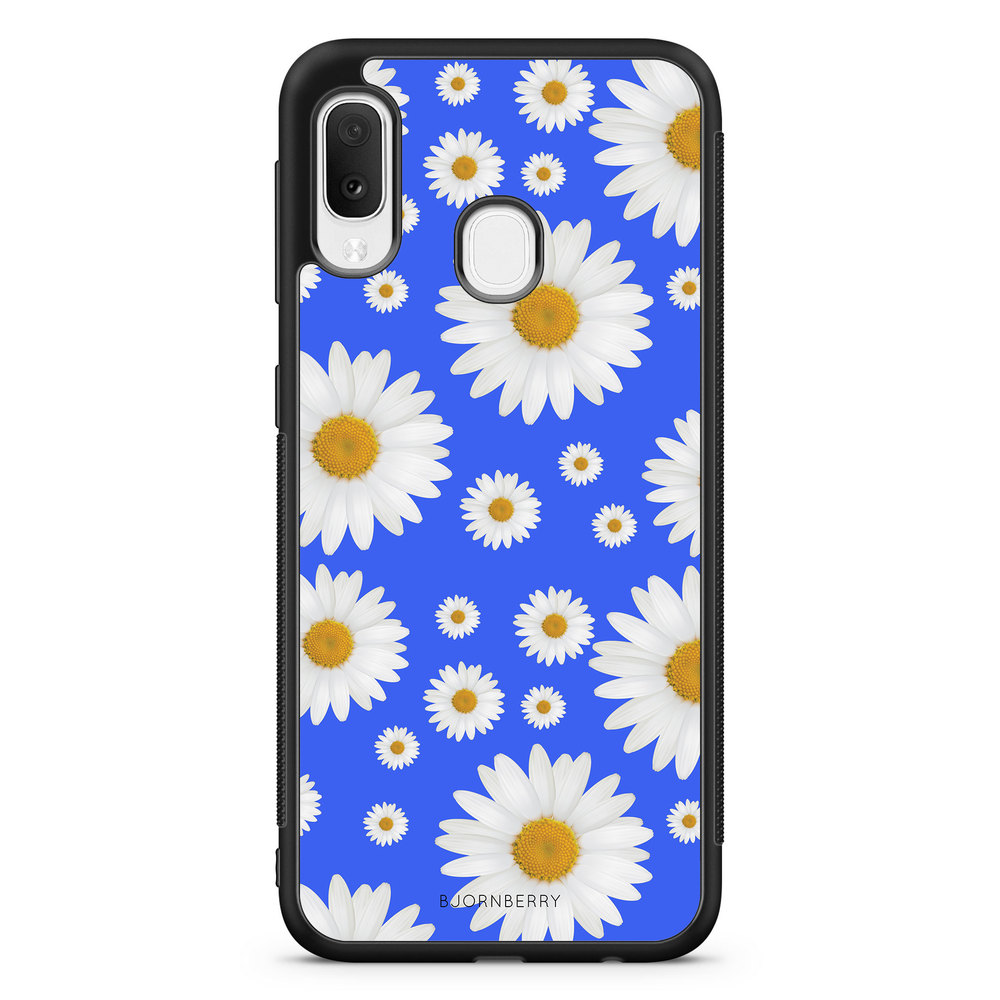 Samsung Galaxy A20e Case - Blue Daisy Flowers