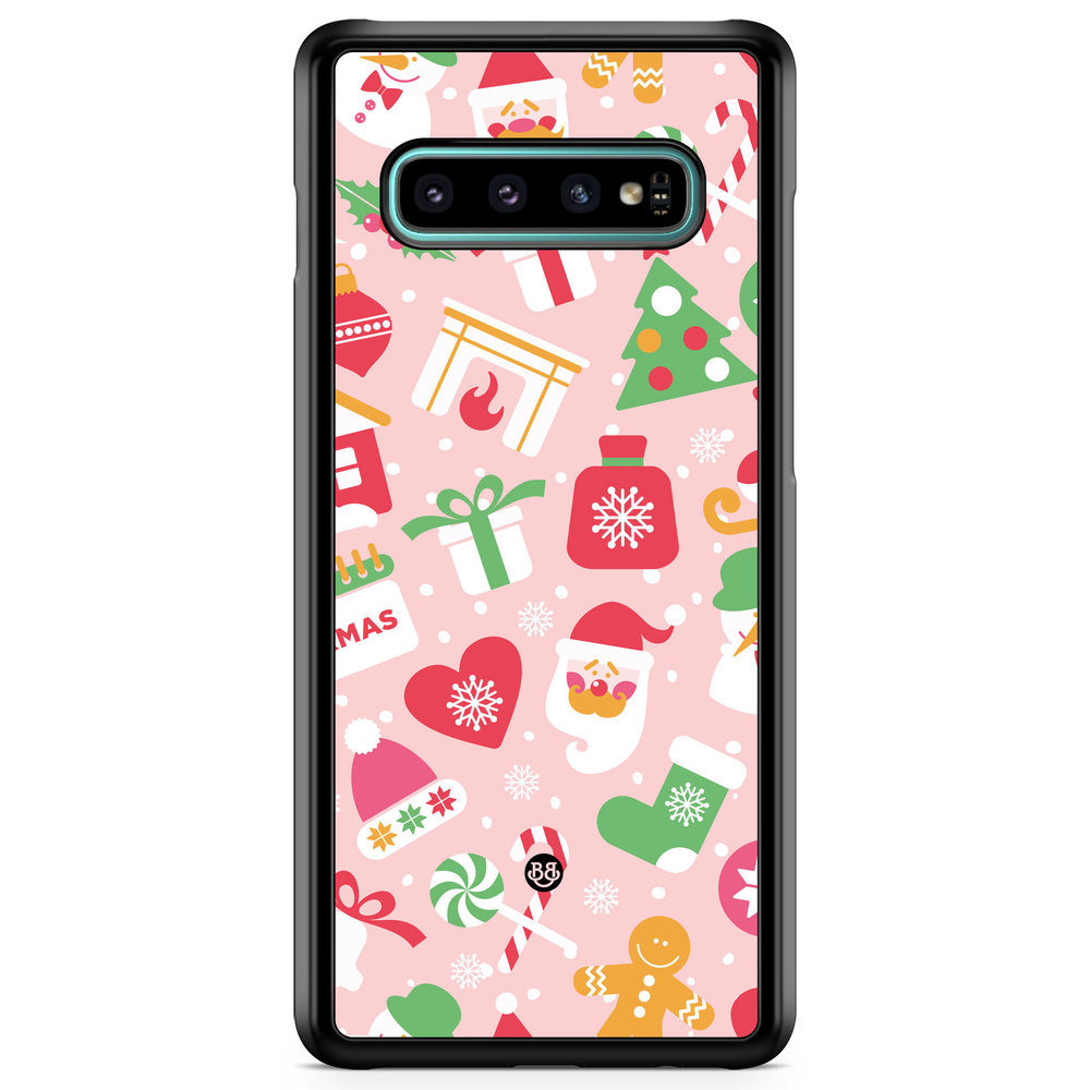 Samsung Galaxy S10 Case - Pink Christmas
