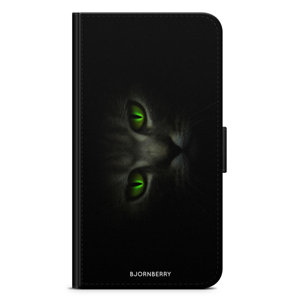 Huawei P40 Plånboksfodral - Gröna Kattögon
