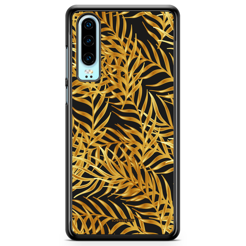 Huawei P30 Skal - Palmblad Guld