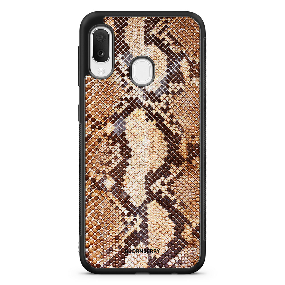 Samsung Galaxy A20e Case - Snakeskin Brown
