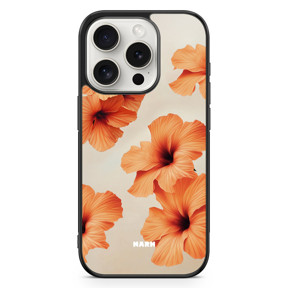 iPhone 15 Pro Case - Hibiscus Era - Papaya