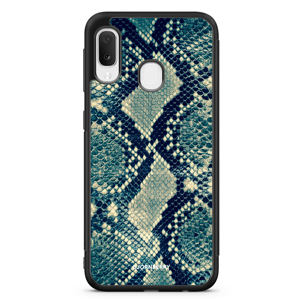 Samsung Galaxy A20e Case - Blue Snakeskin