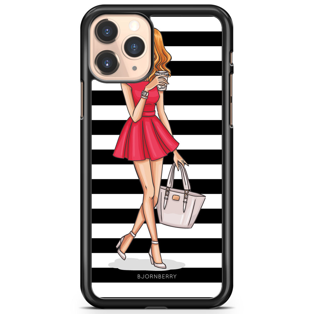 iPhone 11 Pro Skal - Modeskiss Dam Röd