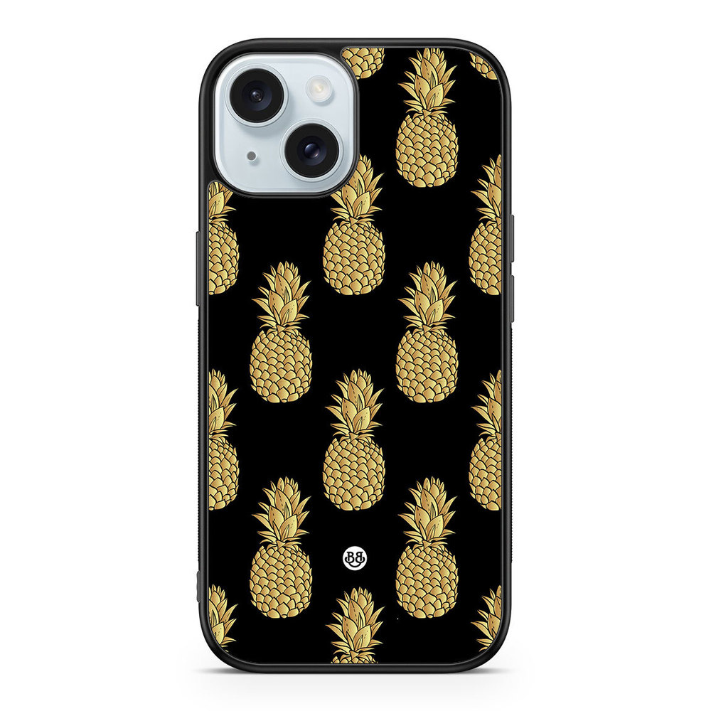 iPhone 15 Case - Gold Pineapples