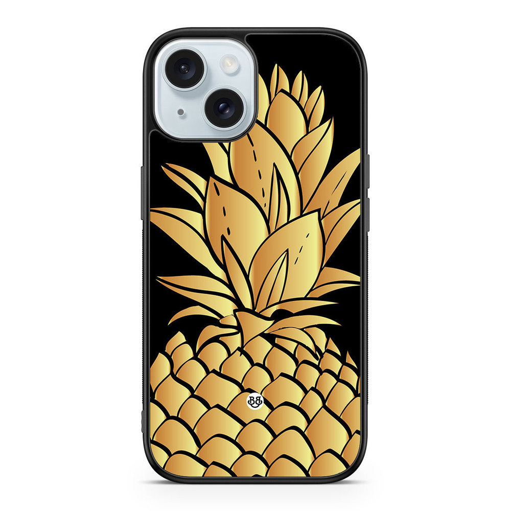 iPhone 15 Case - Gold Pineapple