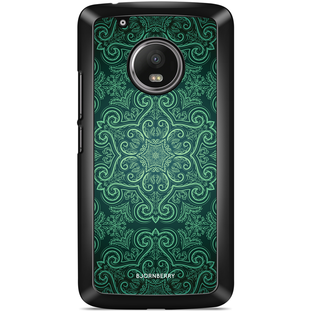 Moto G5 Plus Case - Green Retro Pattern