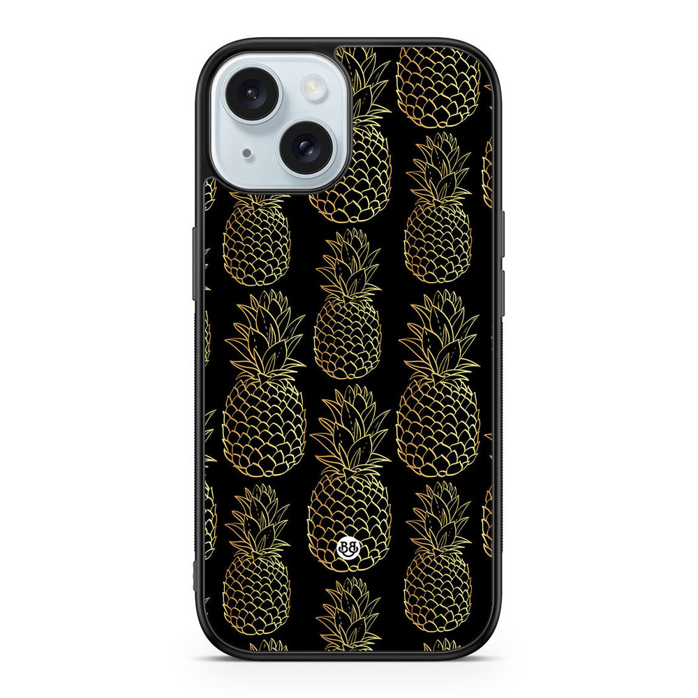 iPhone 15 Case - Gold Pineapples