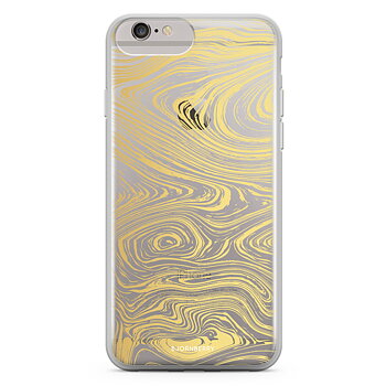 iPhone 6 Plus/6s Plus Fashion Skal - Guld Marmor