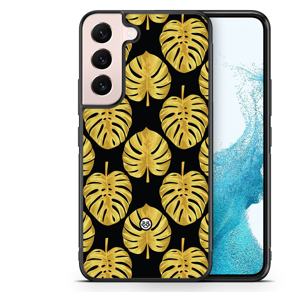Samsung Galaxy S22 5G Case - Gold Monstera