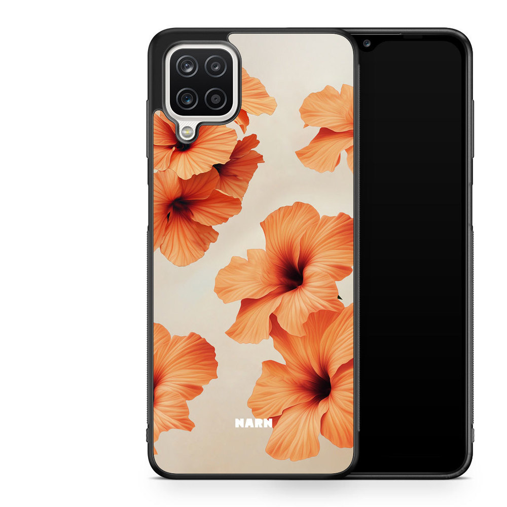 Samsung Galaxy A12 Case - Hibiscus Era - Papaya