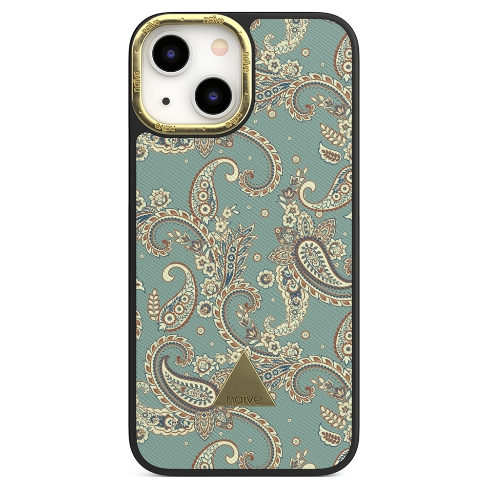 Naive iPhone 13 Mini Case - Paisley Green