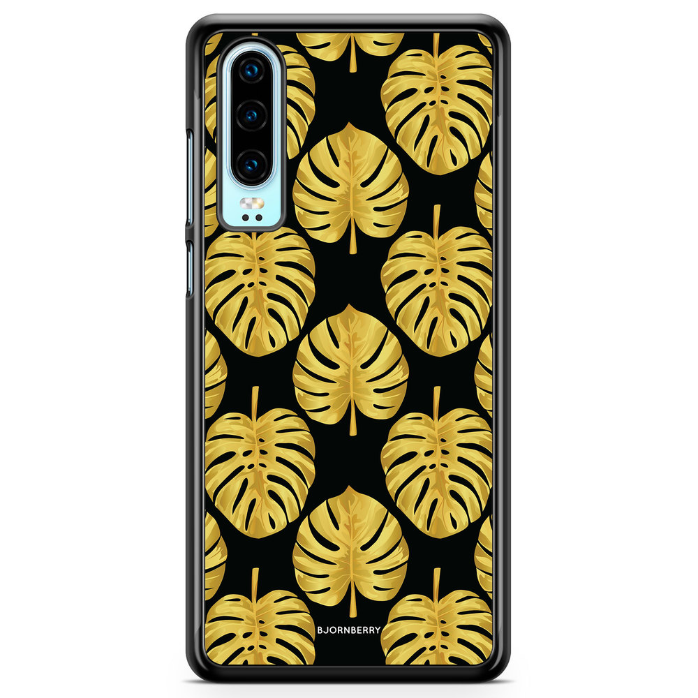 Huawei P30 Case - Gold Monstera
