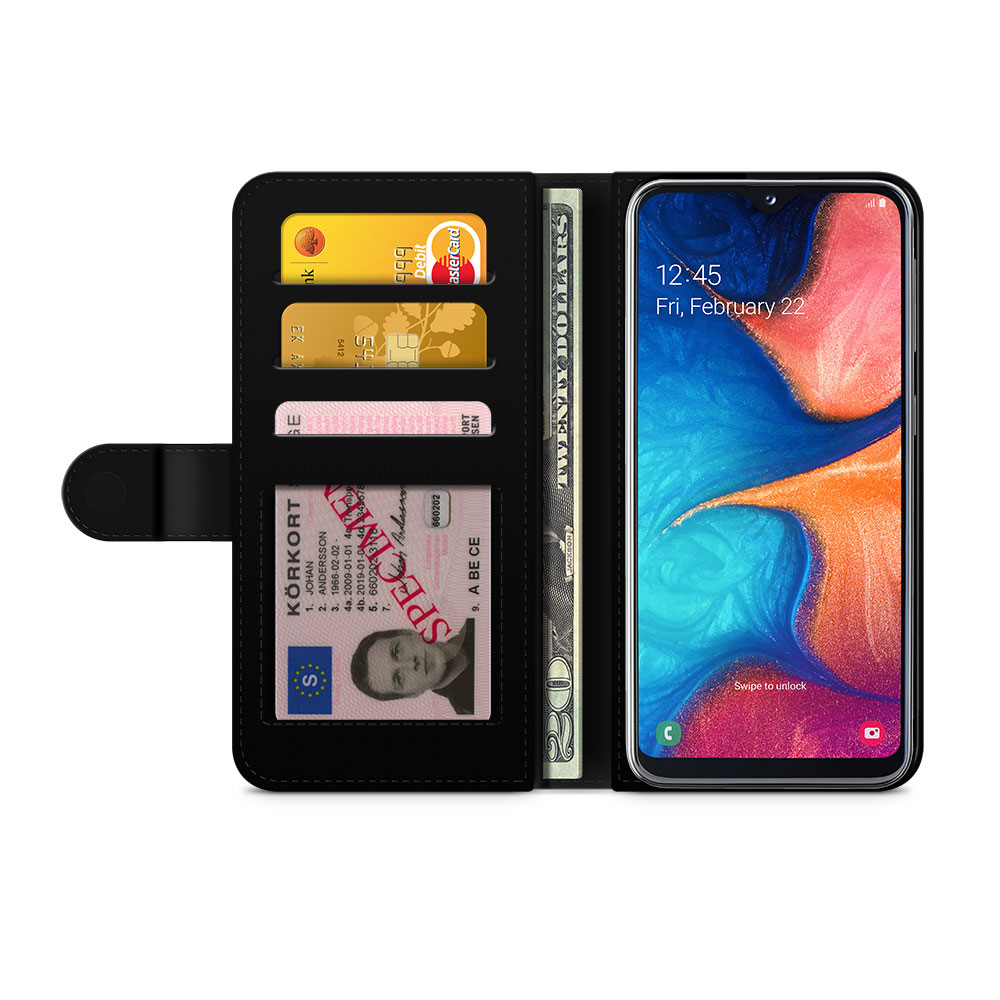 Samsung Galaxy A20e (2019) Plånboksfodral - Blå Ränder - 2