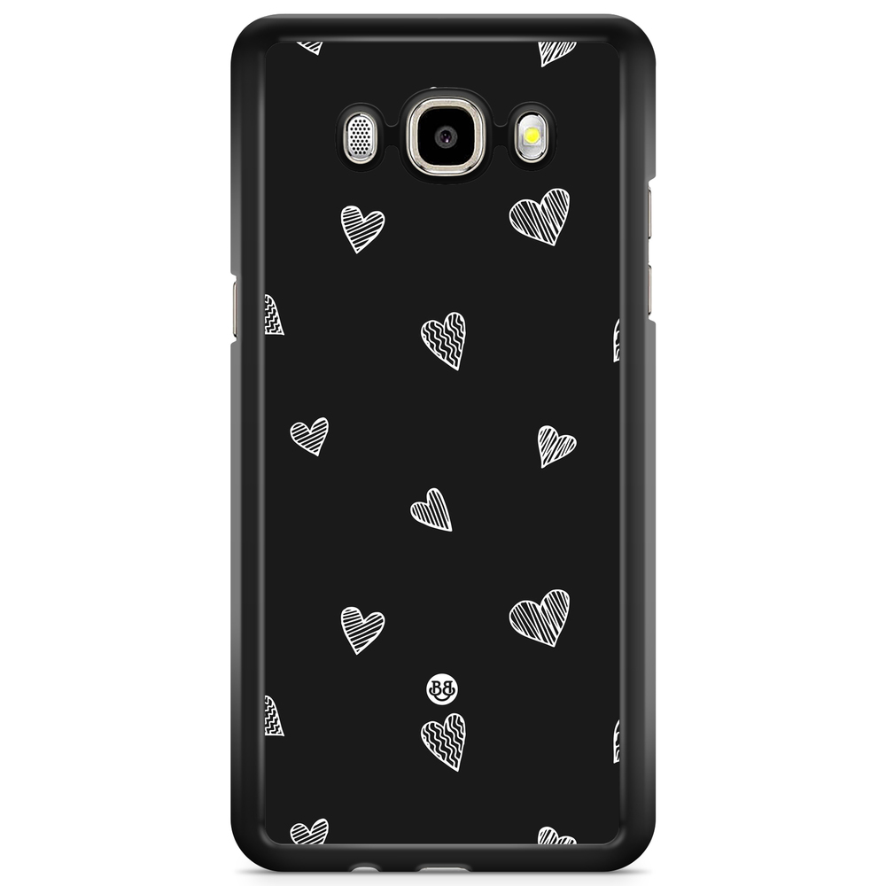 Samsung Galaxy J5 (2015) Case - Black & White Hearts