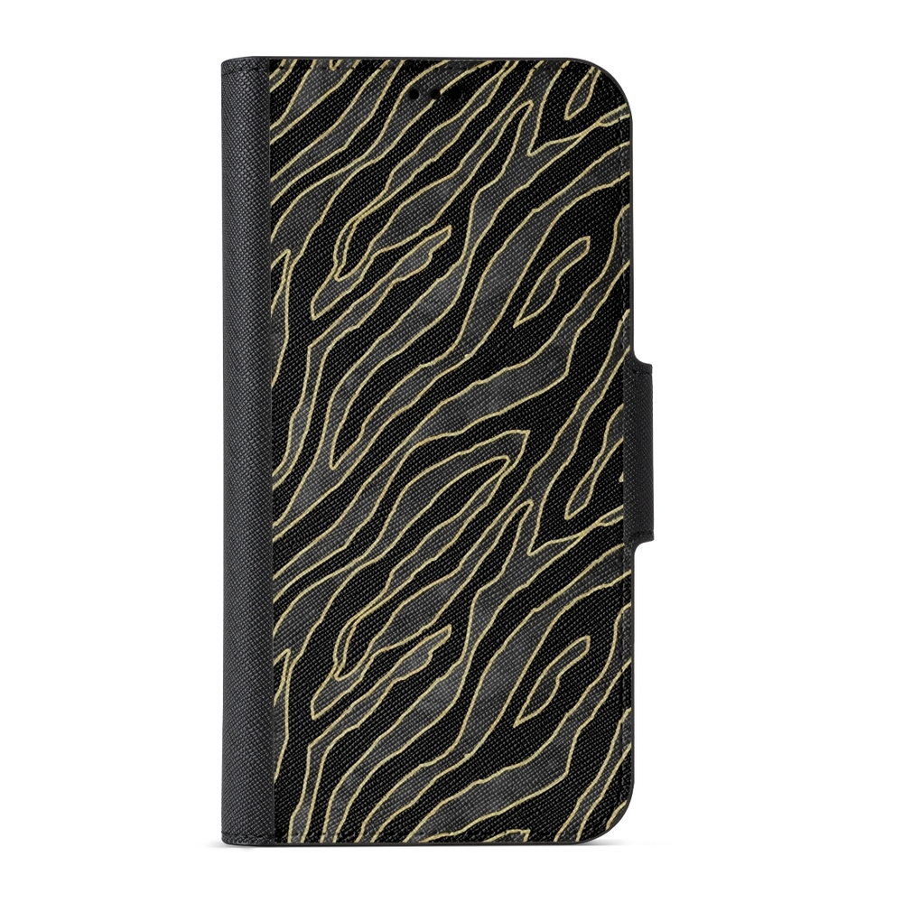 Naive Samsung Galaxy S7 Wallet Case- Golden Zebra