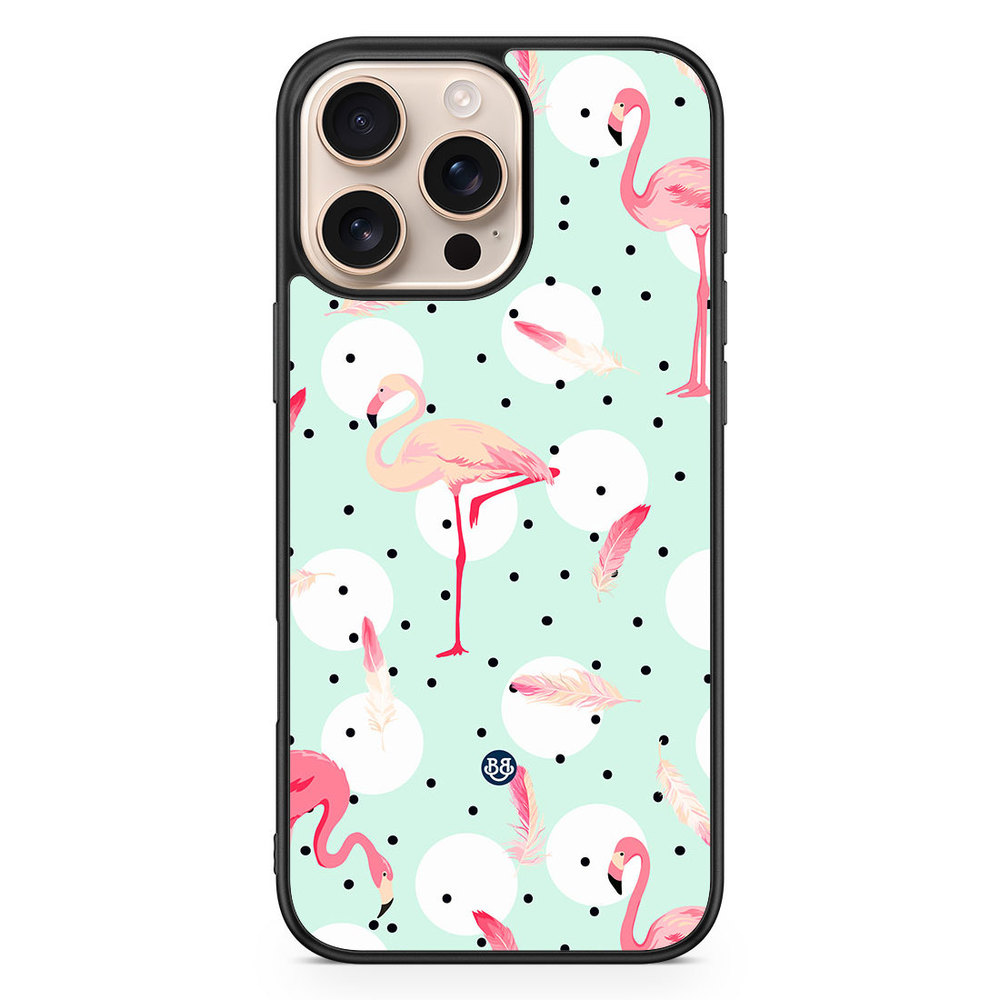 iPhone 16 Pro Max Case - Flamingos