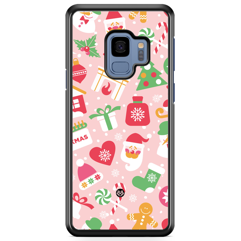 Samsung Galaxy S9 Case - Pink Christmas