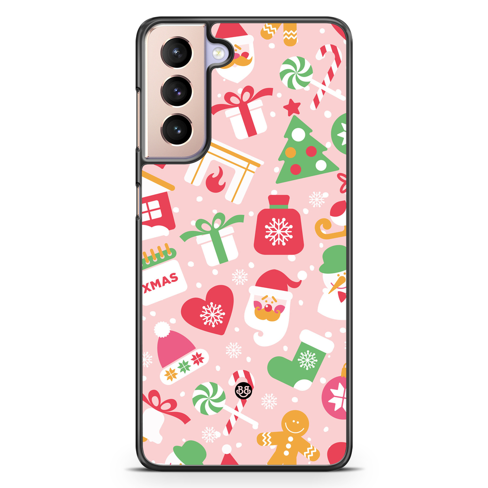 Samsung Galaxy S21 Case - Pink Christmas