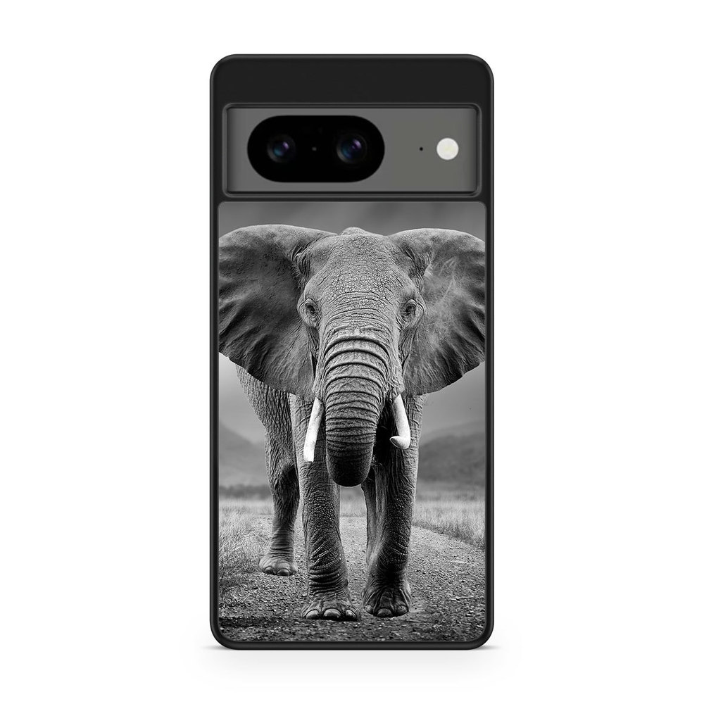 Google Pixel 8 Case - Black/white Elephant