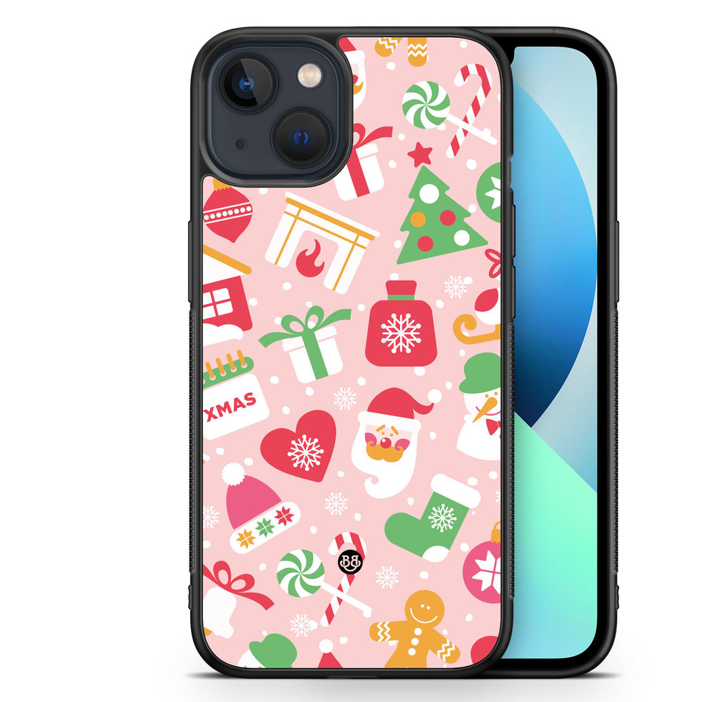 iPhone 13 Mini Case - Pink Christmas