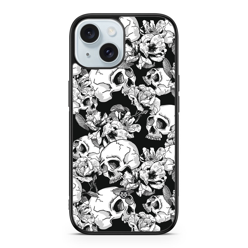 iPhone 15 Case - Skull & Roses