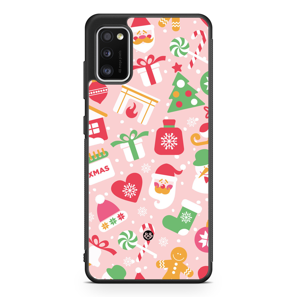 Samsung Galaxy A41 Case - Pink Christmas