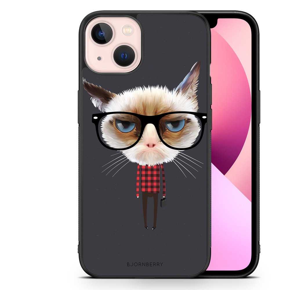 iPhone 13 Case - Hipster Cat