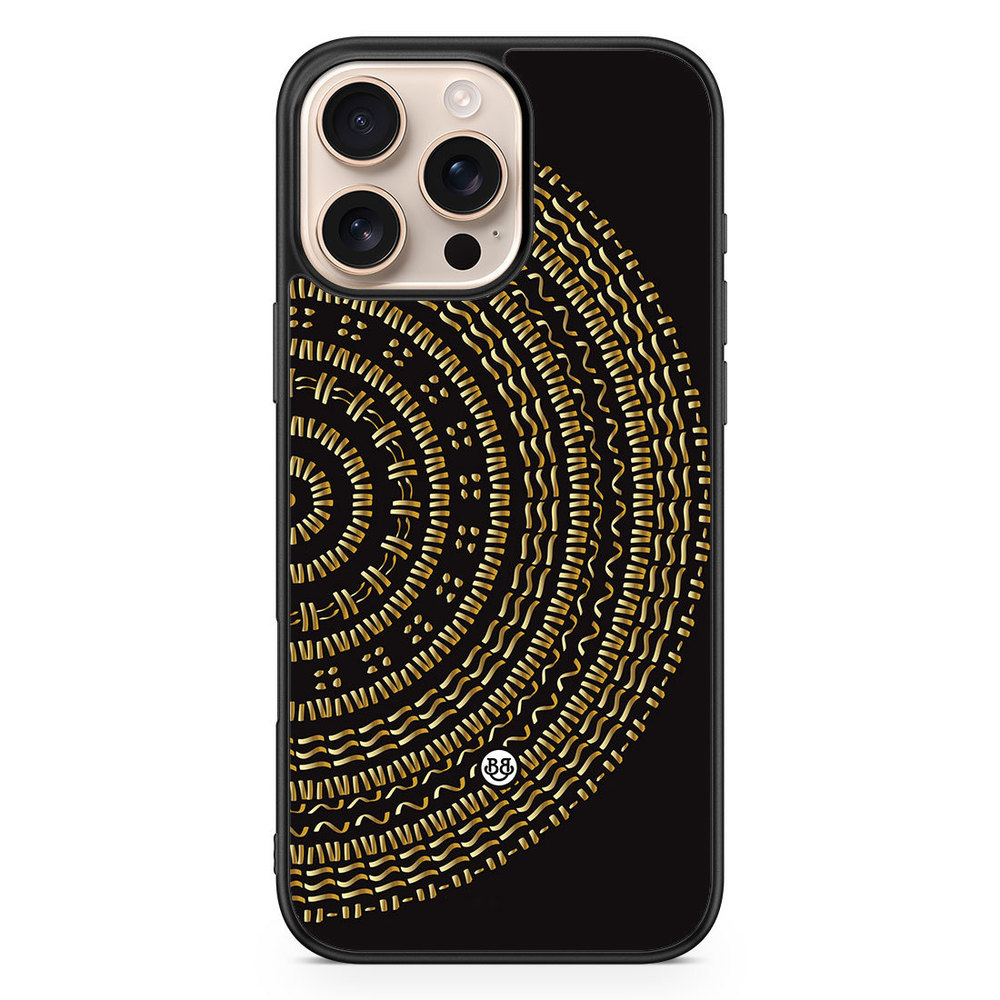 iPhone 16 Pro Max Case - Mandala Gold/Black