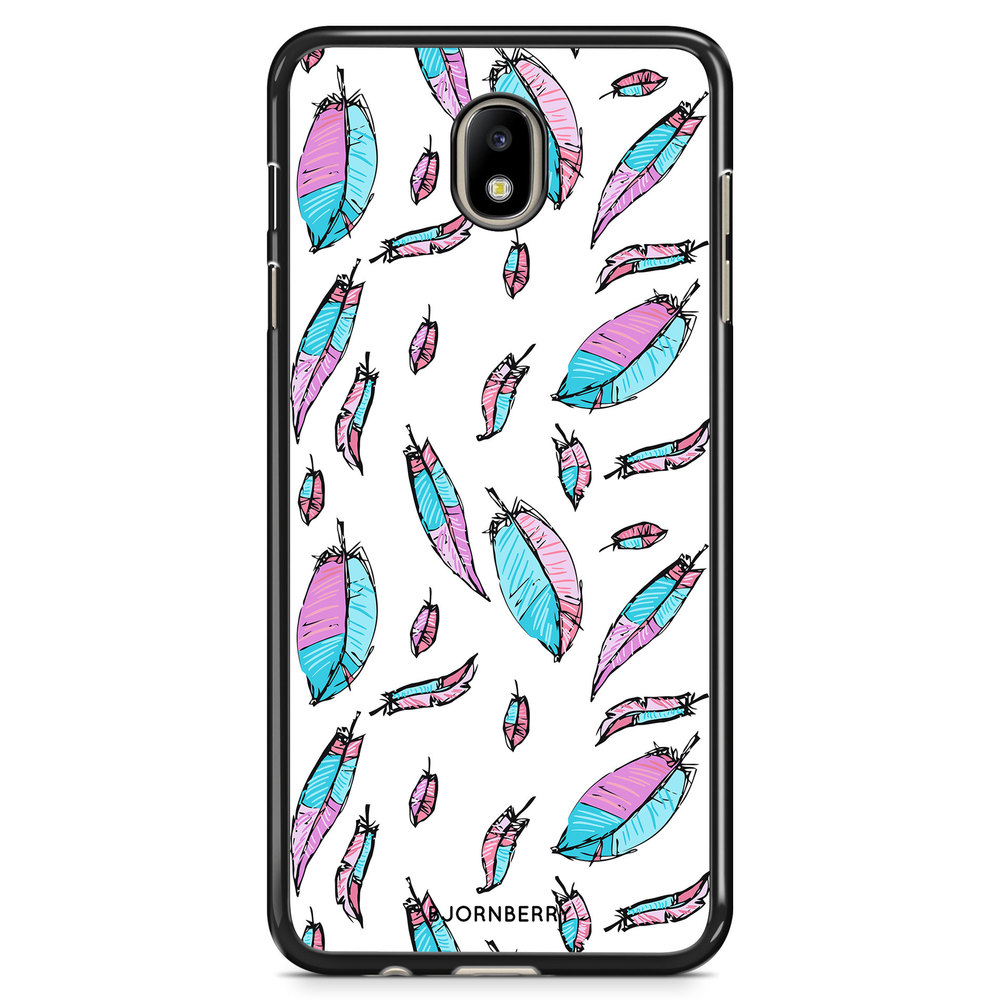 Samsung Galaxy J7 (2017) Case - Pink/Blue Feathers