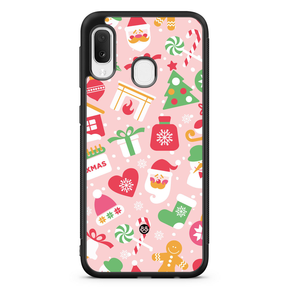 Samsung Galaxy A20e Case - Pink Christmas
