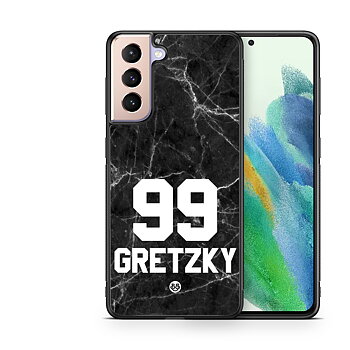 Samsung Galaxy S21 FE 5G Custom Case - Black Marmor Number