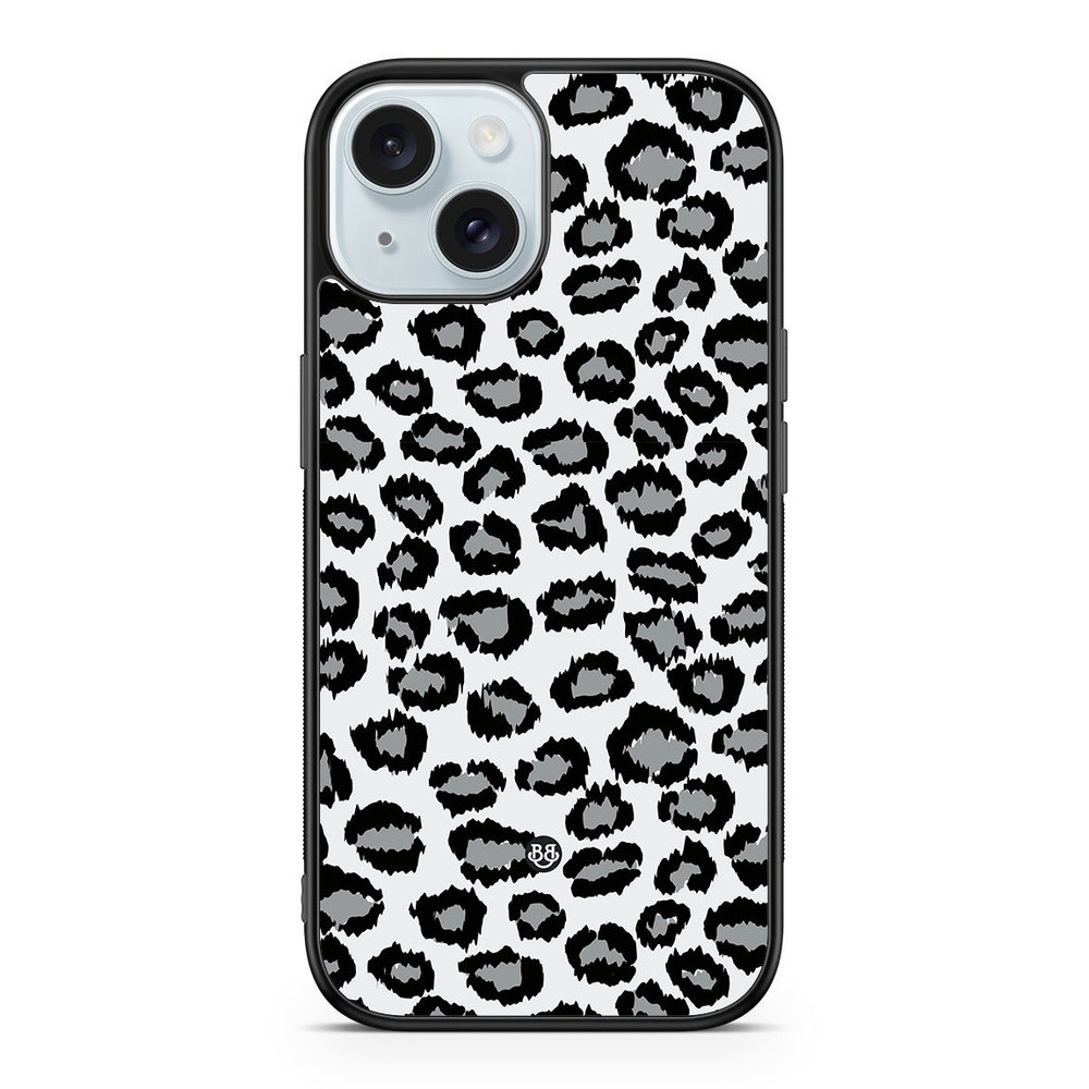 iPhone 15 Case - Gray Leopard