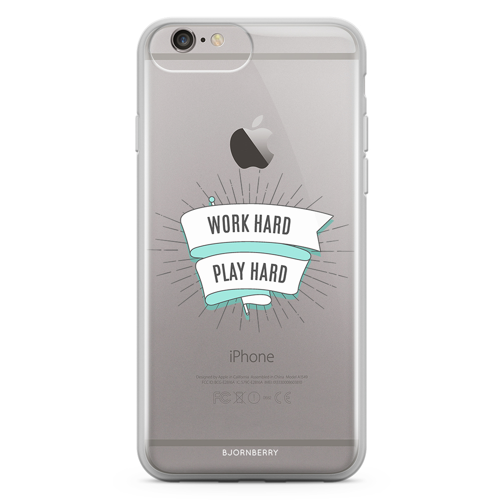 iPhone 6 Plus/6s Plus Fashion Case - Work Hard Play Hard