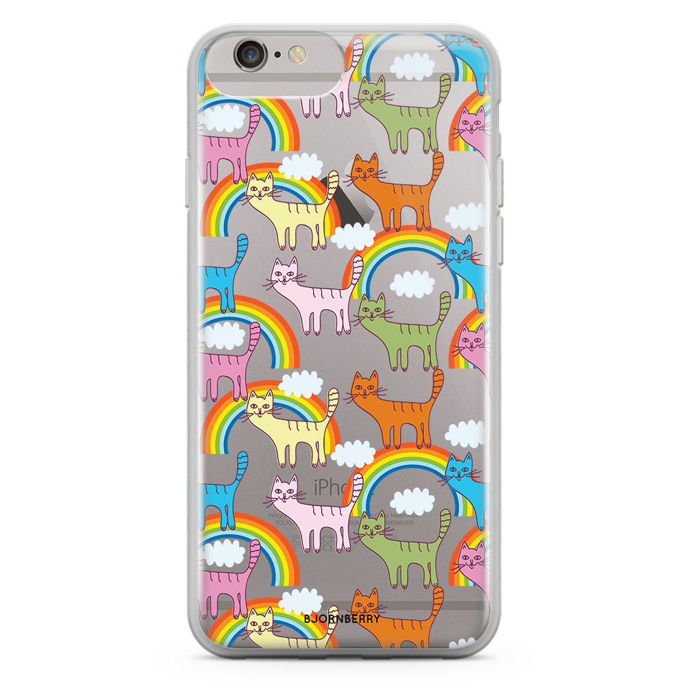 iPhone 6 Plus/6s Plus Fashion Case - Cats & Rainbows