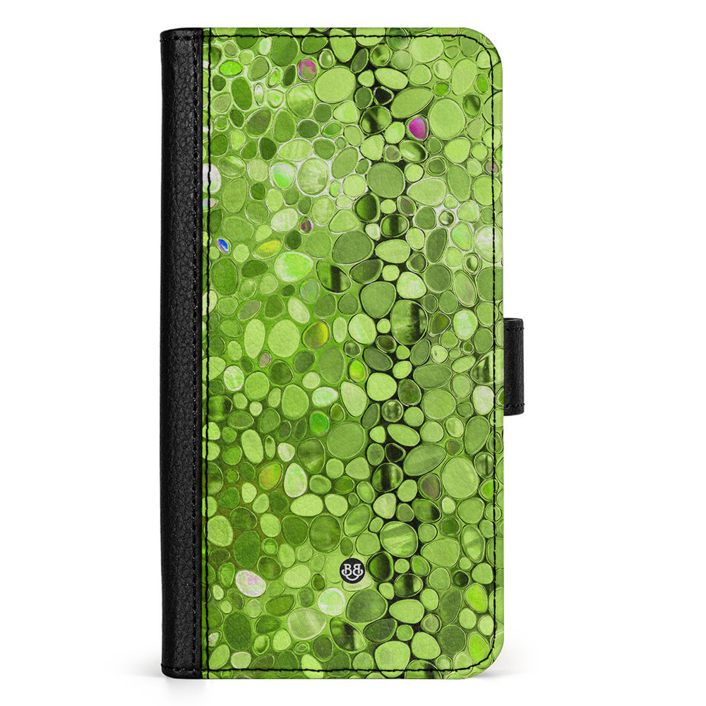 Google Pixel 9 Pro XL Wallet Case - Stained Glass Green