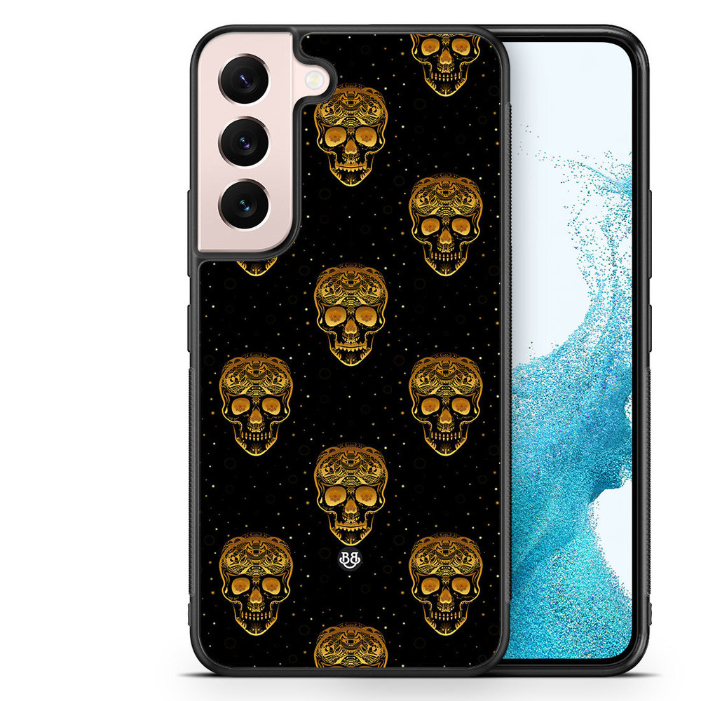 Samsung Galaxy S22 5G Case - Gold Skulls