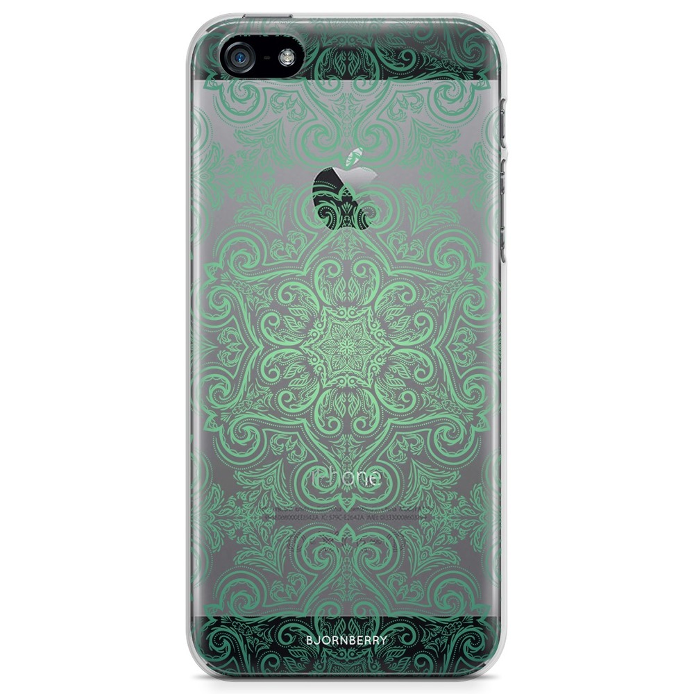iPhone 5/5S/SE (2016) TPU Case - Green Retro Pattern