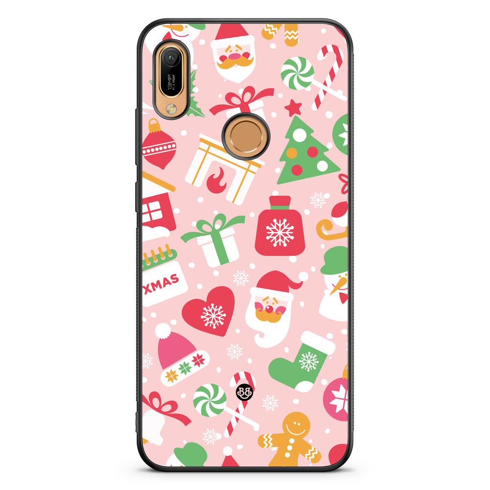 Huawei Y6 2019 Case - Pink Christmas