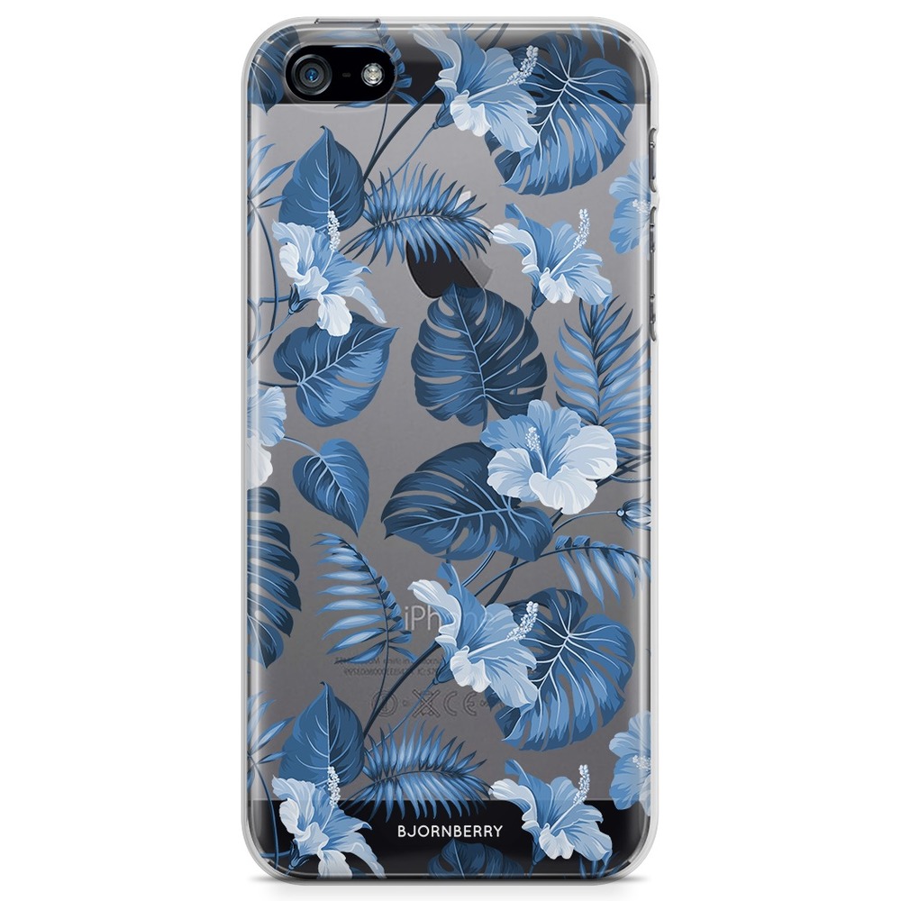 iPhone 5/5S/SE (2016) TPU Case - Blue Flowers