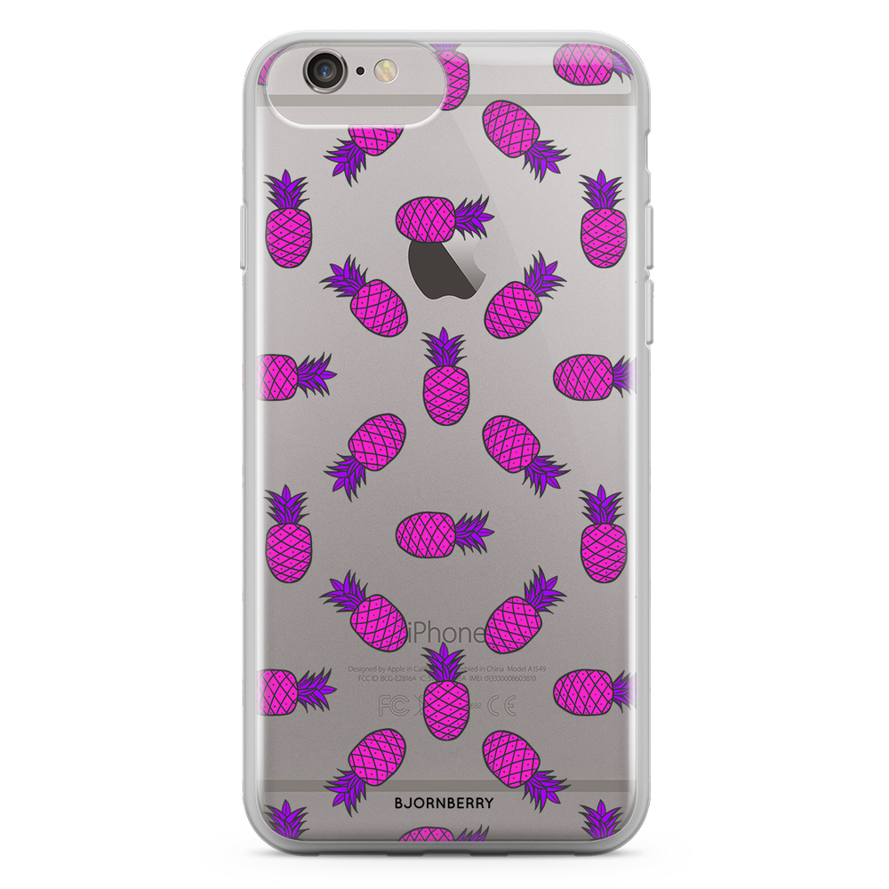 iPhone 6 Plus/6s Plus Fashion Case - Pink Pineapple