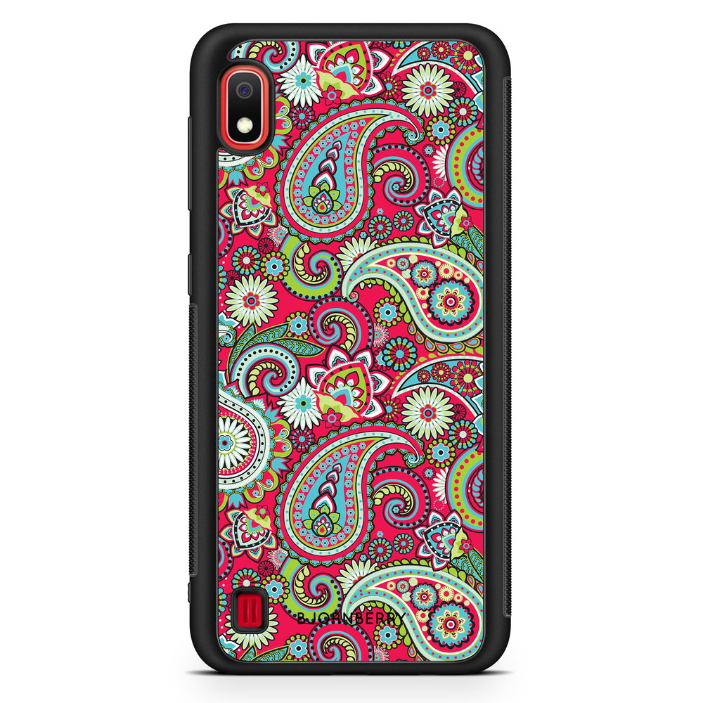 Samsung Galaxy A10 Case - Red Paisley