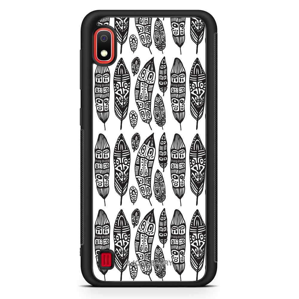 Samsung Galaxy A10 Case - Vintage Feathers
