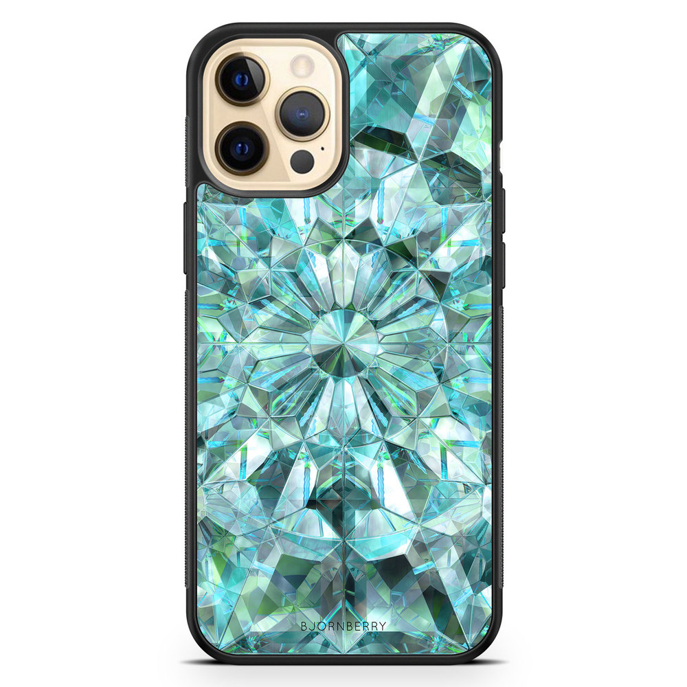 iPhone 12 Pro Max Case - Green Crystals