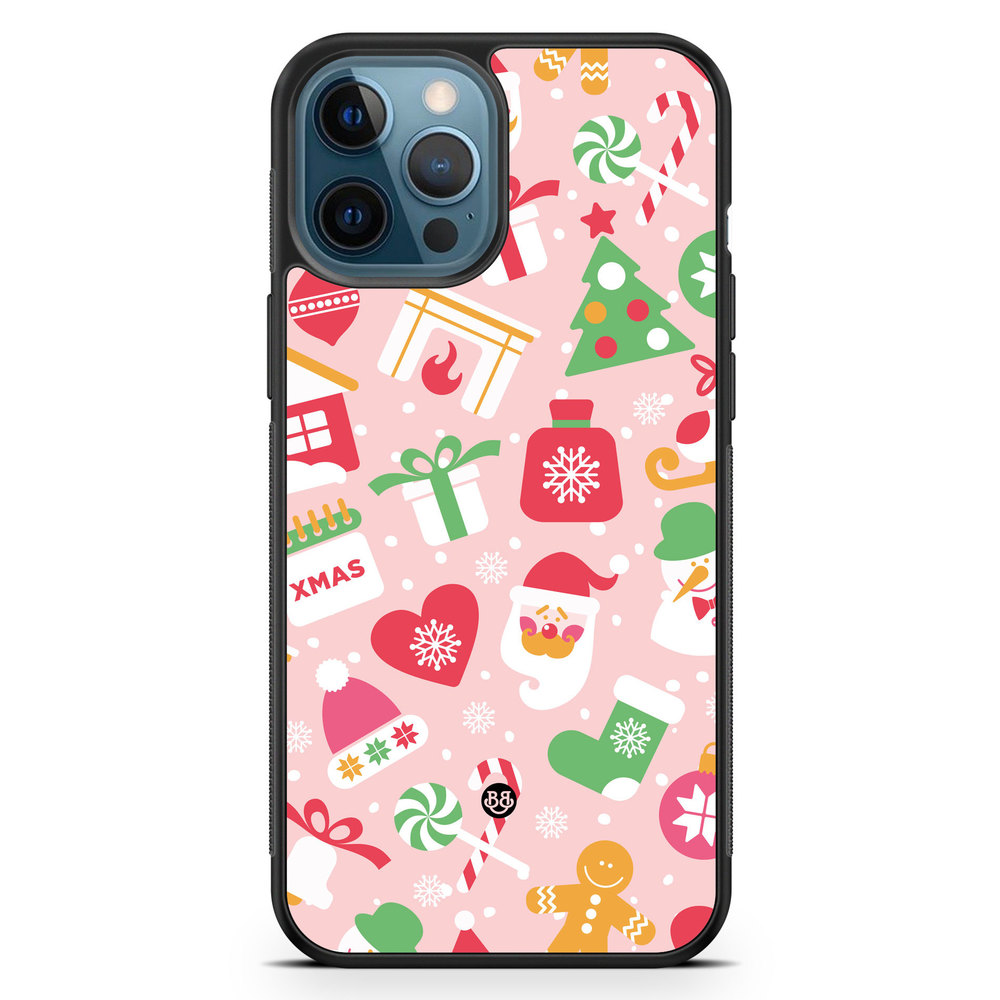 iPhone 12 Pro Case - Pink Christmas
